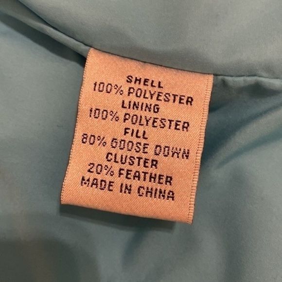 Talbots Turquoise Blue Puffer Vest with Hood - Picture 6 of 11